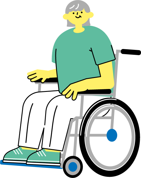 車椅子に座る女性