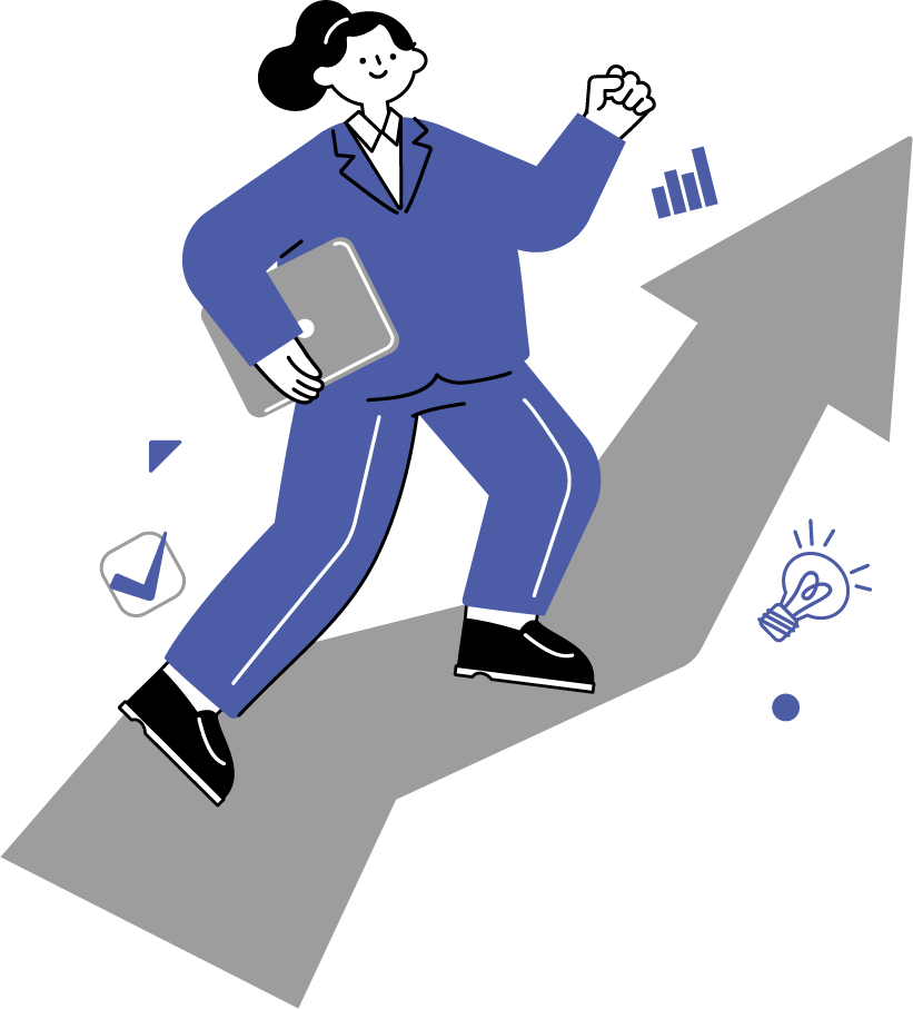 キャリアアップを目指す女性（スーツ）