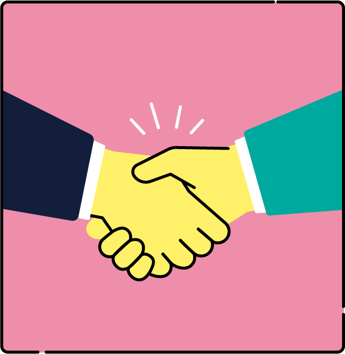 契約成立の握手