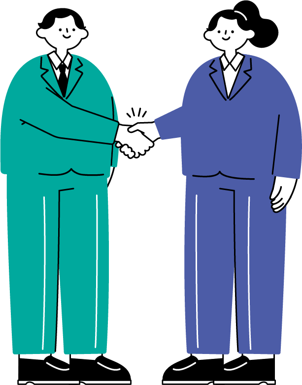 ビジネスで握手をする人