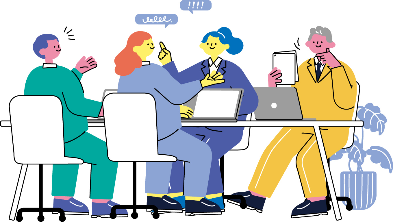 プレゼンテーションをする人