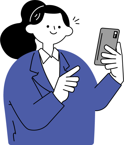 スマホの通知を確認する女性