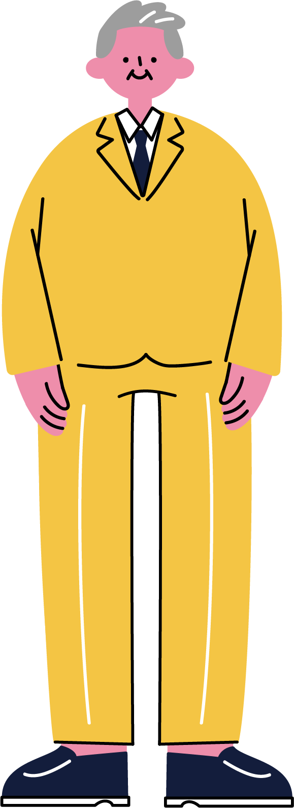 シニア男性会社員の全身
