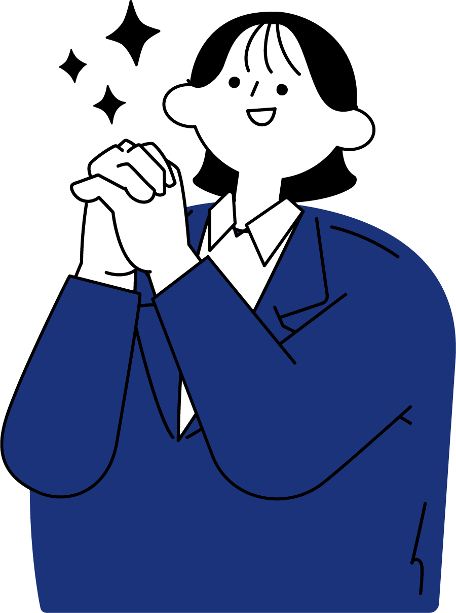 憧れを抱く新入社員女性