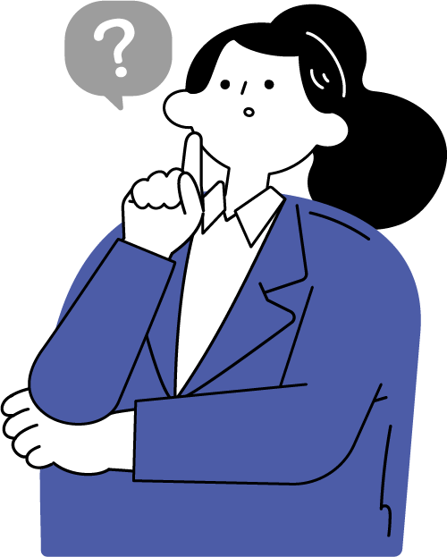 疑問を抱えて考える女性