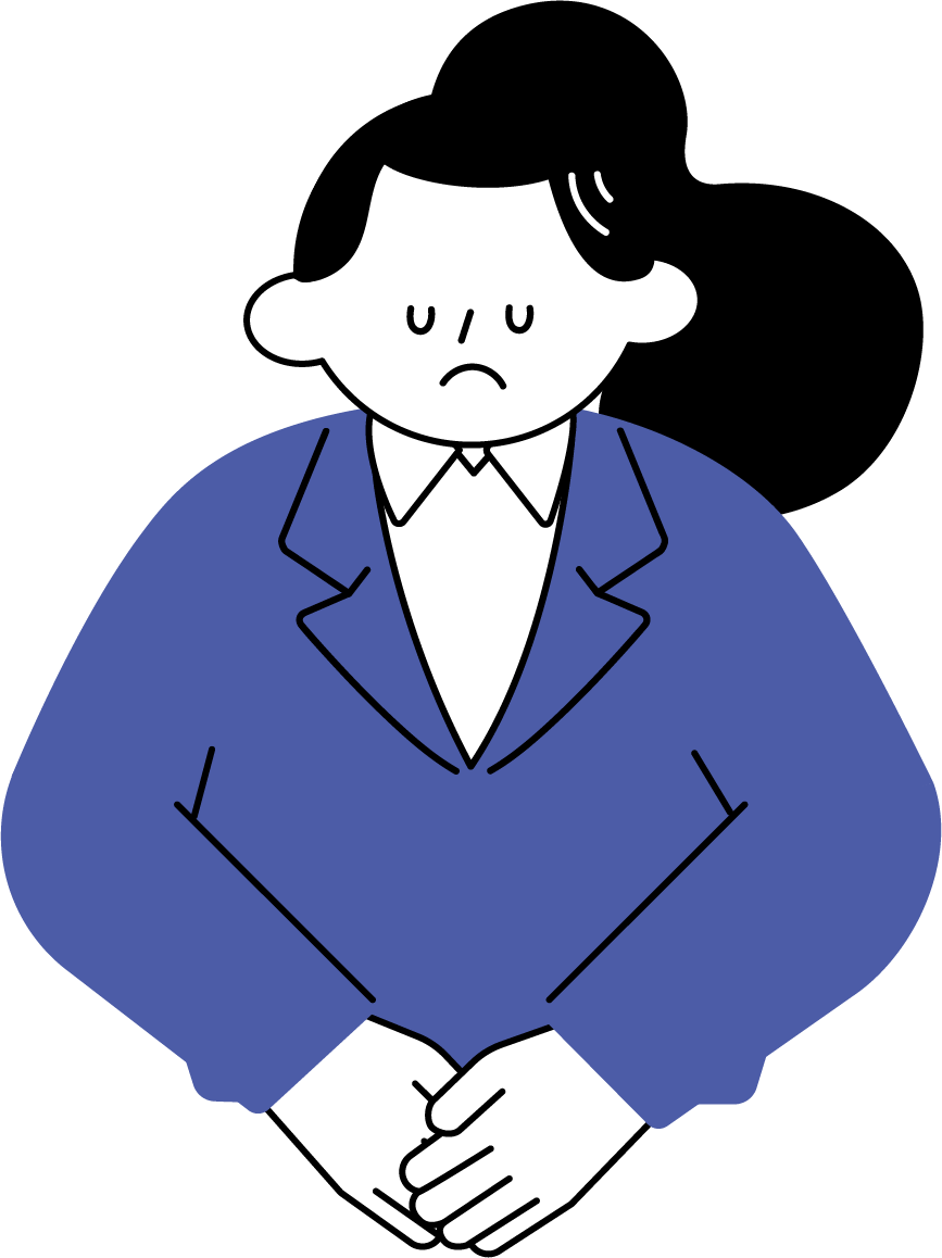 謝罪・お詫びをする女性