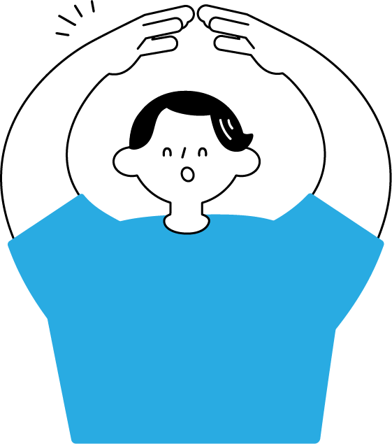 両手でOKサインを作る男性のフリーイラスト（シンプル配色・商用可）