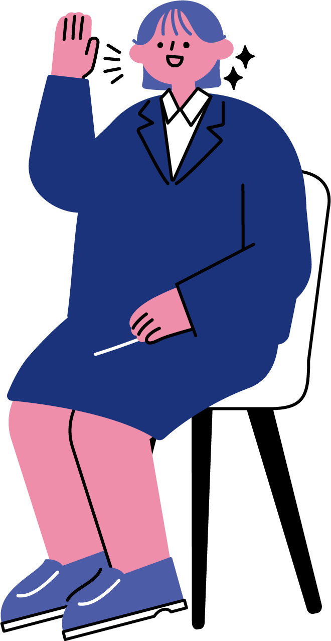 面接で自己PRする新卒女性