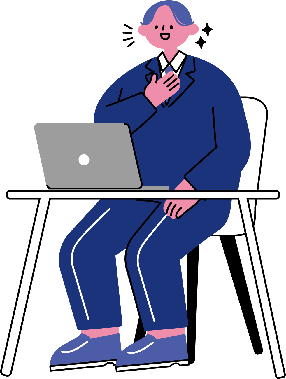 リモート営業をするビジネスマン
