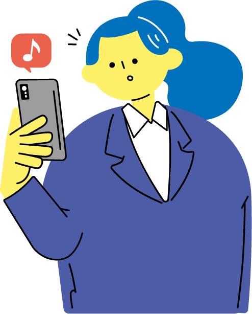 QRコード決済をする女性のフリーイラスト（カラフル配色・商用可）