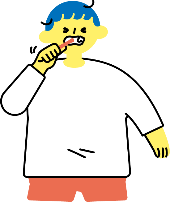 歯磨きをする男の子